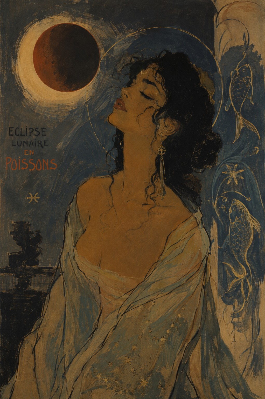 Lunar eclipse artwork by Garazi Izar